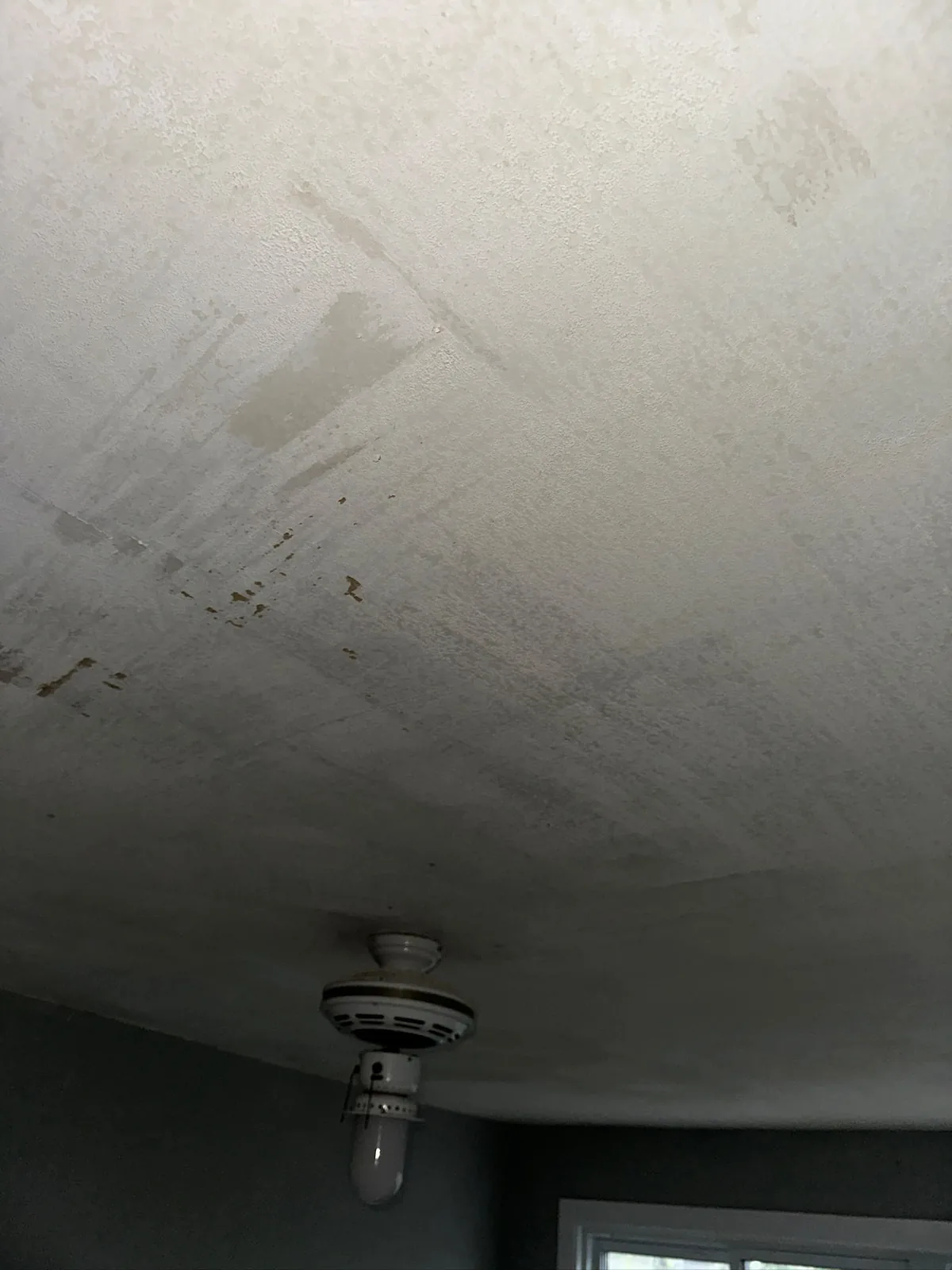 Residential ceiling during preparation before repainting